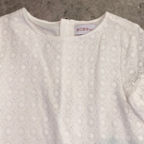 BCBG Girls Size 6x White Eyelet Dress - Picture 2 of 5